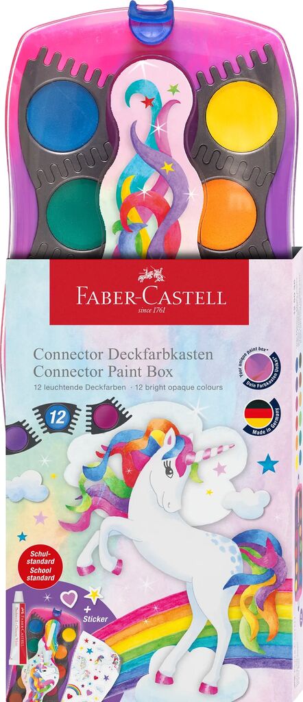 ACUARELE 12 CULORI CONNECTOR UNICORNI 2025 FABER-CASTELL ACUARELE 12 CULORI CONNECTOR UNICORNI 2025 FABER-CASTELL